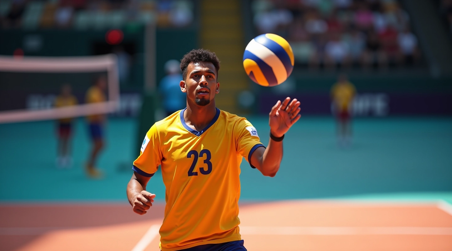لاعب ليبرو يغطي المنطقة الدفاعية مع زملائه في الفريق أثناء تطبيق التكتيكات الدفاعية المتقدمة